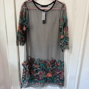 Zanzea Sheer Festival Boho Cover-Up Tunic Dress Size XXXL New with Tags